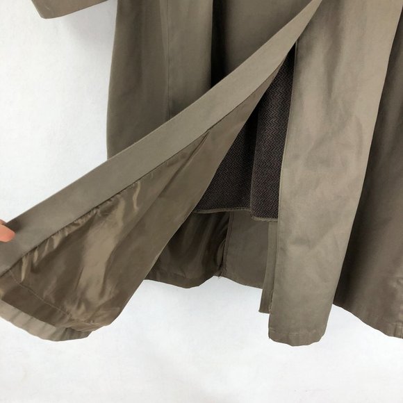 Charles Klein Men's Size 42R Brown Double Breasted Long Sleeve Trench Coat - Picture 3 of 11